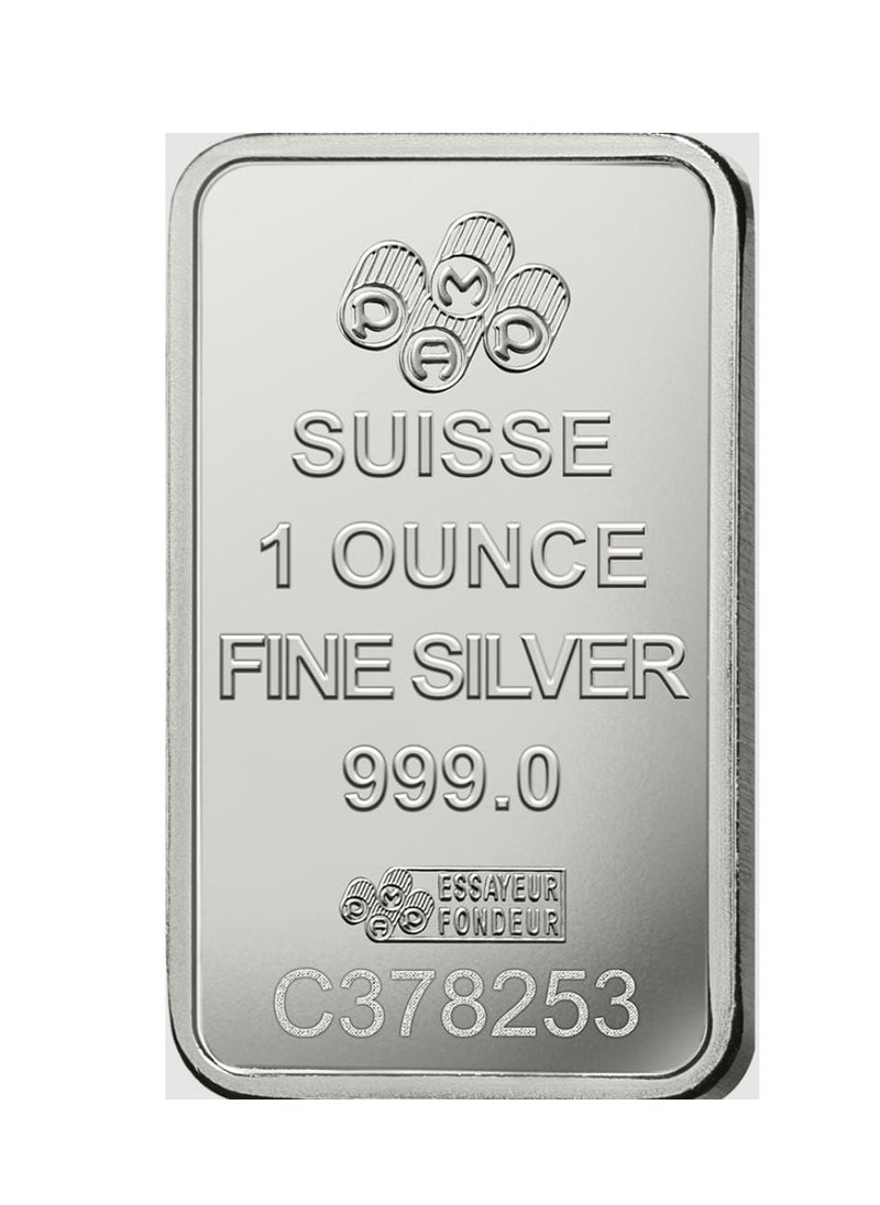 PAMP - Silver Minted Bar weighing 1oz (31.1g) - Image 1