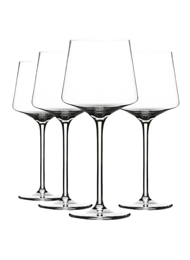 480ml Red Wine Glasses Set of 4-LeadFree Crystal Wine Glass with Tall Long Stem, Hand Blown Italian Style Stemmed Square Wine Glasses Gifts for Home Party - Image 1