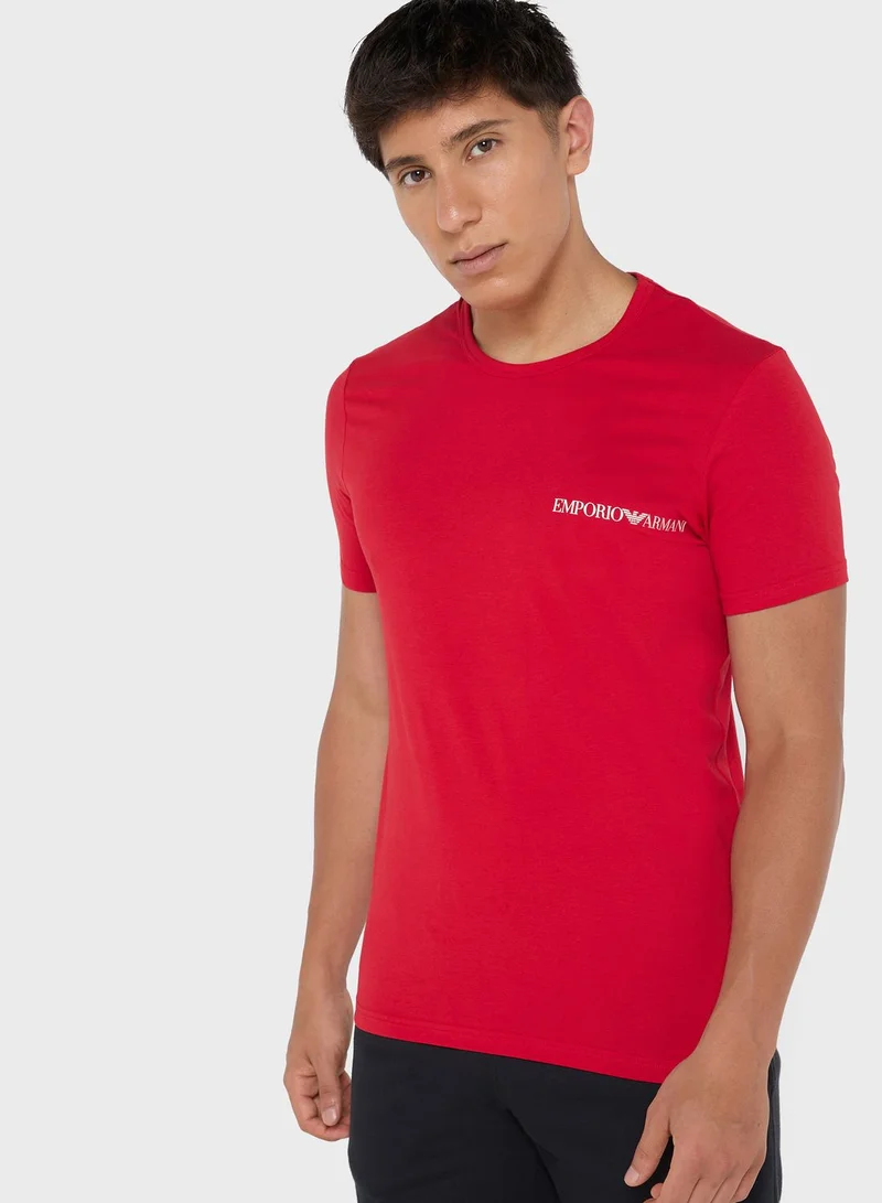 EMPORIO ARMANI 2 Pack Logo Crew Neck T-Shirt