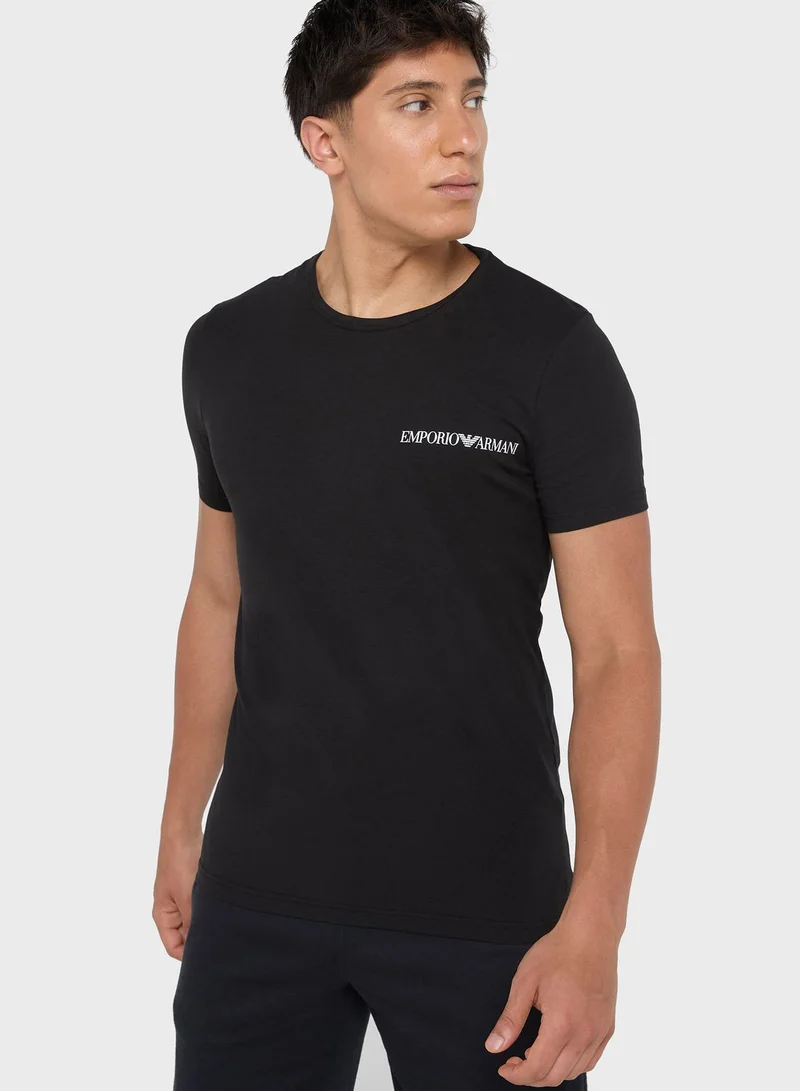 EMPORIO ARMANI 2 Pack Logo Crew Neck T-Shirt
