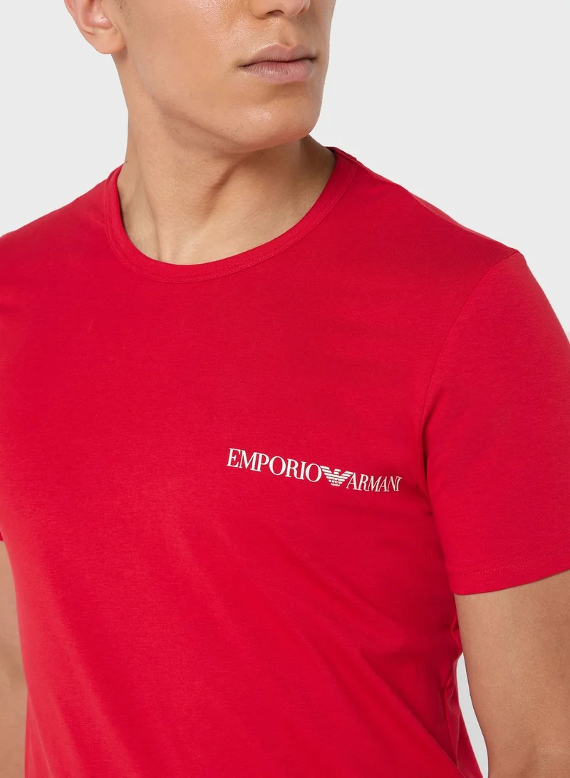 EMPORIO ARMANI 2 Pack Logo Crew Neck T-Shirt