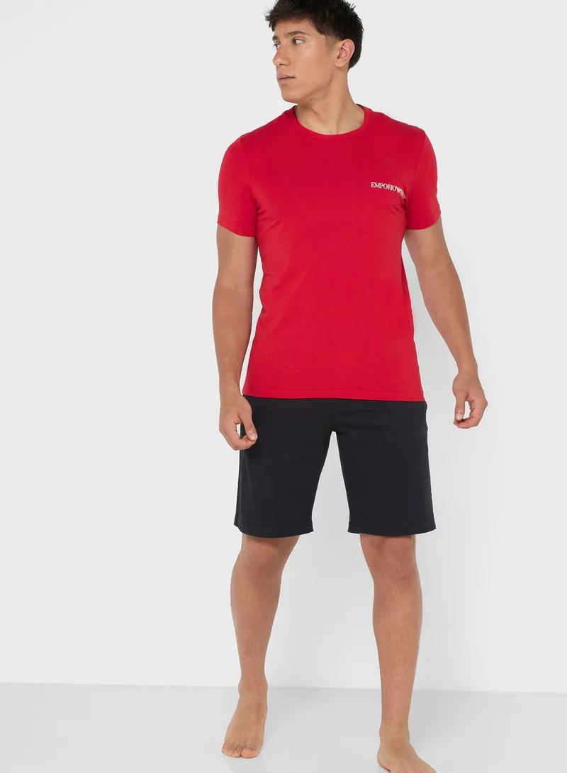EMPORIO ARMANI 2 Pack Logo Crew Neck T-Shirt