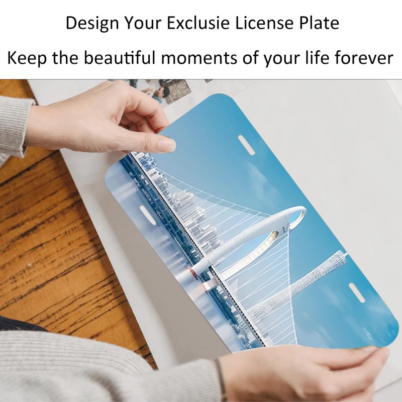 Runseaway 4PCS Black Blank Metal License Plate Blanks, 12â€x6â€ Aluminum Alloy Automotive Plates, Automotive Sublimation License Plates for Custom Design Work DIY Projects - Image 3