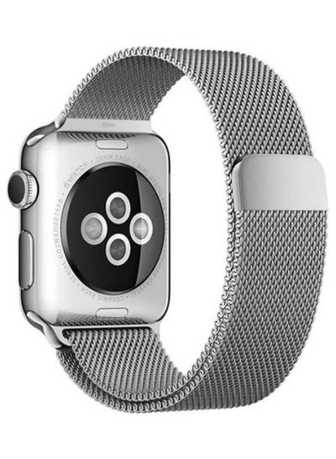 ميلانو حلقة الفولاذ المقاوم للصدأ استبدال الفرقة ل أبل ووتش سلسلة 7/6 / سي/5/4/3/2/1 42/44/45 ملم الفضة