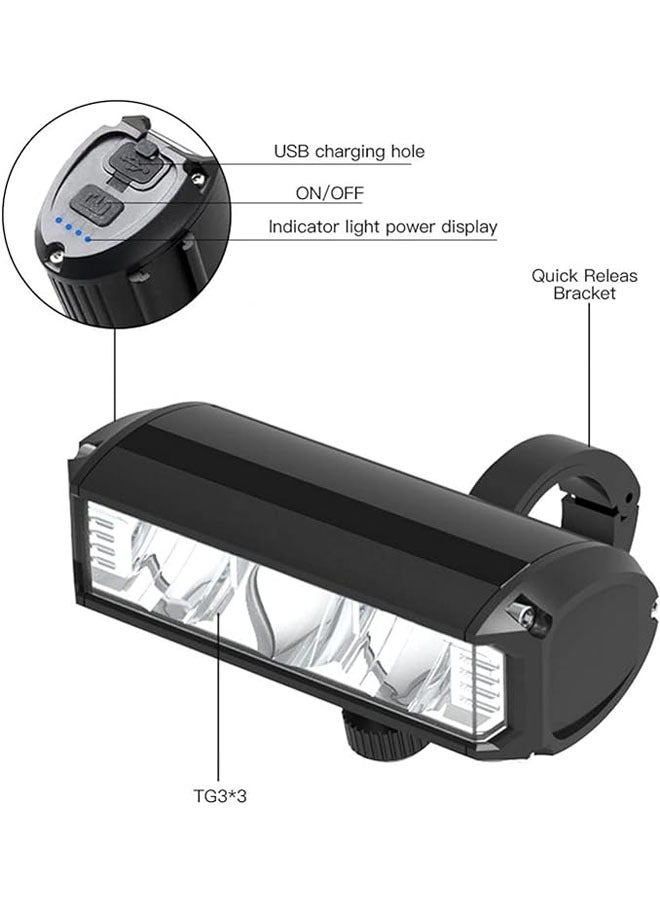 Loquat Front Light Bike Bright Lighting Mountain Bike Headlight Bike Flashlight Bike Accessories - Image 2