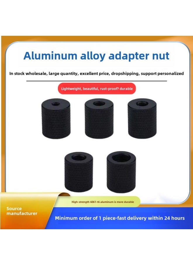 Tripod Bracket 1/4 Screw Adapter 3/8 Interface Microphone Pan/tilt Camera Accessories Aluminum Alloy Mutual Rotation Nut-Color:1/4 Female To M6 (bright Silver)  - Image 2