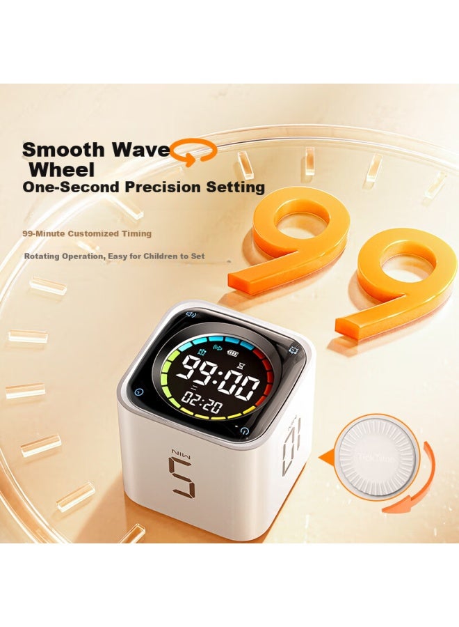 llano ساعة منبه ذكية لطلاب الأطفال لانو فليب تايمر لتعلم الانضباط الذاتي أداة استيقاظ مدير الوقت مؤقت عد تنازلي تذكير بالواجب هدية تايمكيوب Tk3 - Image 4