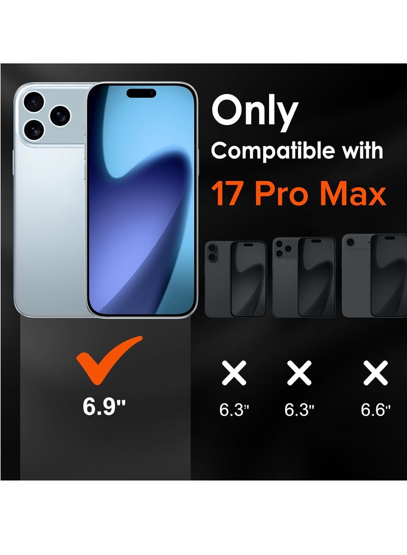 بورتوني جراب iPhone 17 Pro Max مصنوع من السيليكون الهلامي الناعم لهاتف iPhone 17 Pro Max مع بطانة داخلية من الألياف الدقيقة وغطاء حماية مقاوم للصدمات لهاتف iPhone 17 Pro Max مقاس 6.9 بوصة - Image 2