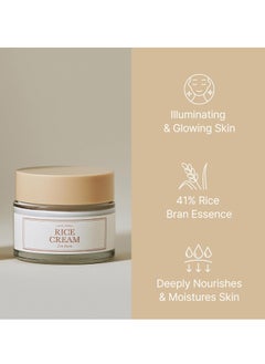I'M FROM I'm from Rice Cream 1.69 Ounce, 41% Rice Bran Essence with Ceramide, Glowing Look, Improves Moisture Skin Barrier, Nourishes Deeply, Smoothening to Even Out Skin Tone, K Beauty  - Image 2
