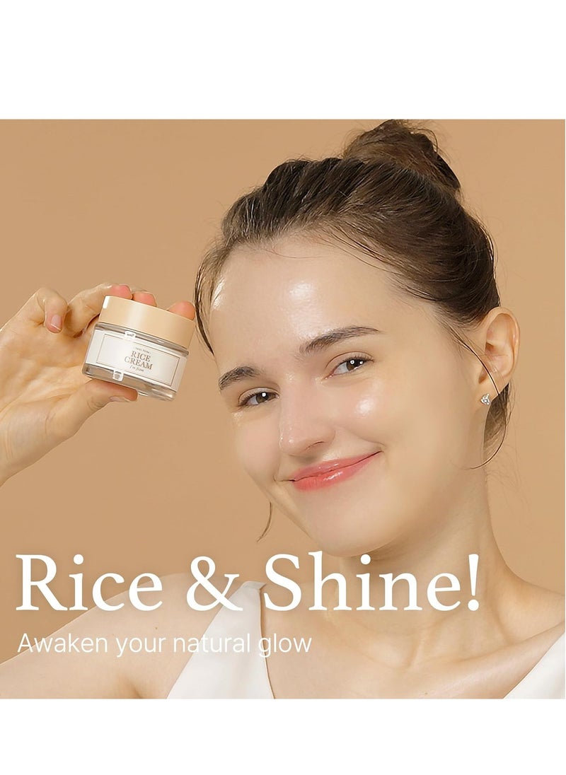 I'M FROM I'm from Rice Cream 1.69 Ounce, 41% Rice Bran Essence with Ceramide, Glowing Look, Improves Moisture Skin Barrier, Nourishes Deeply, Smoothening to Even Out Skin Tone, K Beauty  - Image 3