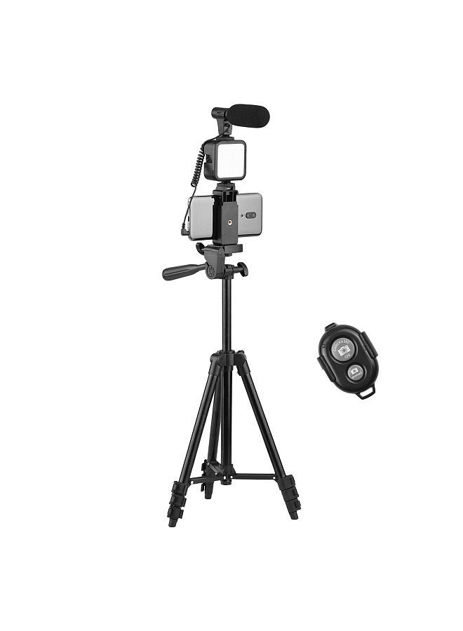 Mobile Vlog Video Kit with Height Adjustable Tripod  - Image 1