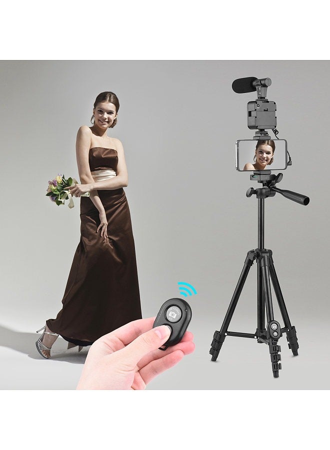 Mobile Vlog Video Kit with Height Adjustable Tripod  - Image 2