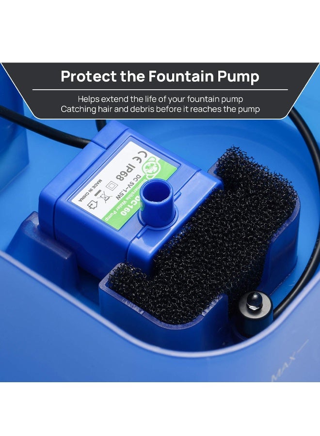 10Pack Replacement Sponge Filter for Neverland Cat Water Fountain with LED Light,、6.5CM*3CM - Image 3