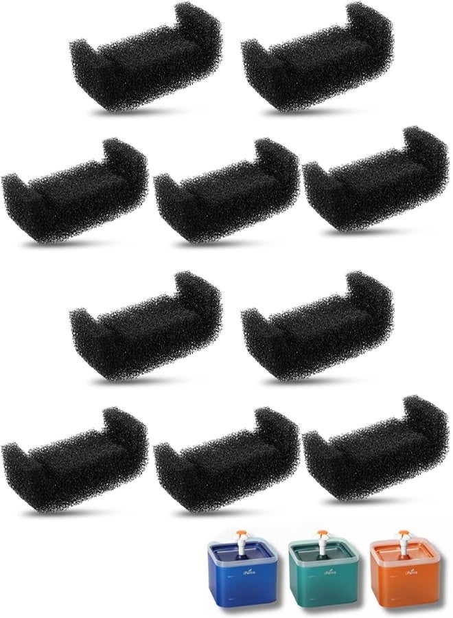 10Pack Replacement Sponge Filter for Neverland Cat Water Fountain with LED Light,、6.5CM*3CM - Image 1