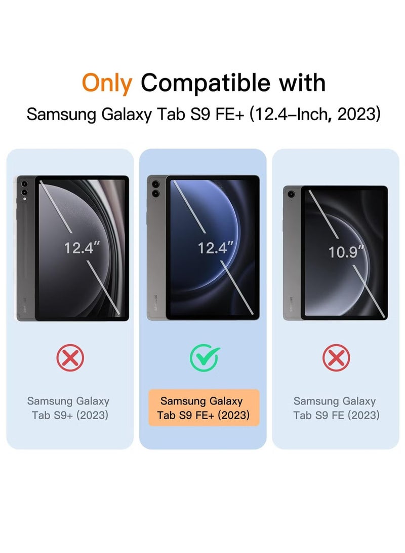 JAJEEK Case for Samsung Galaxy Tab S9 FE+ 12.4-Inch with S Pen Holder – Soft TPU Tri-Fold Stand Protective Tablet Cover, Supports S Pen Charging, Auto Wake/Sleep Function, Shockproof & Lightweight - Image 5