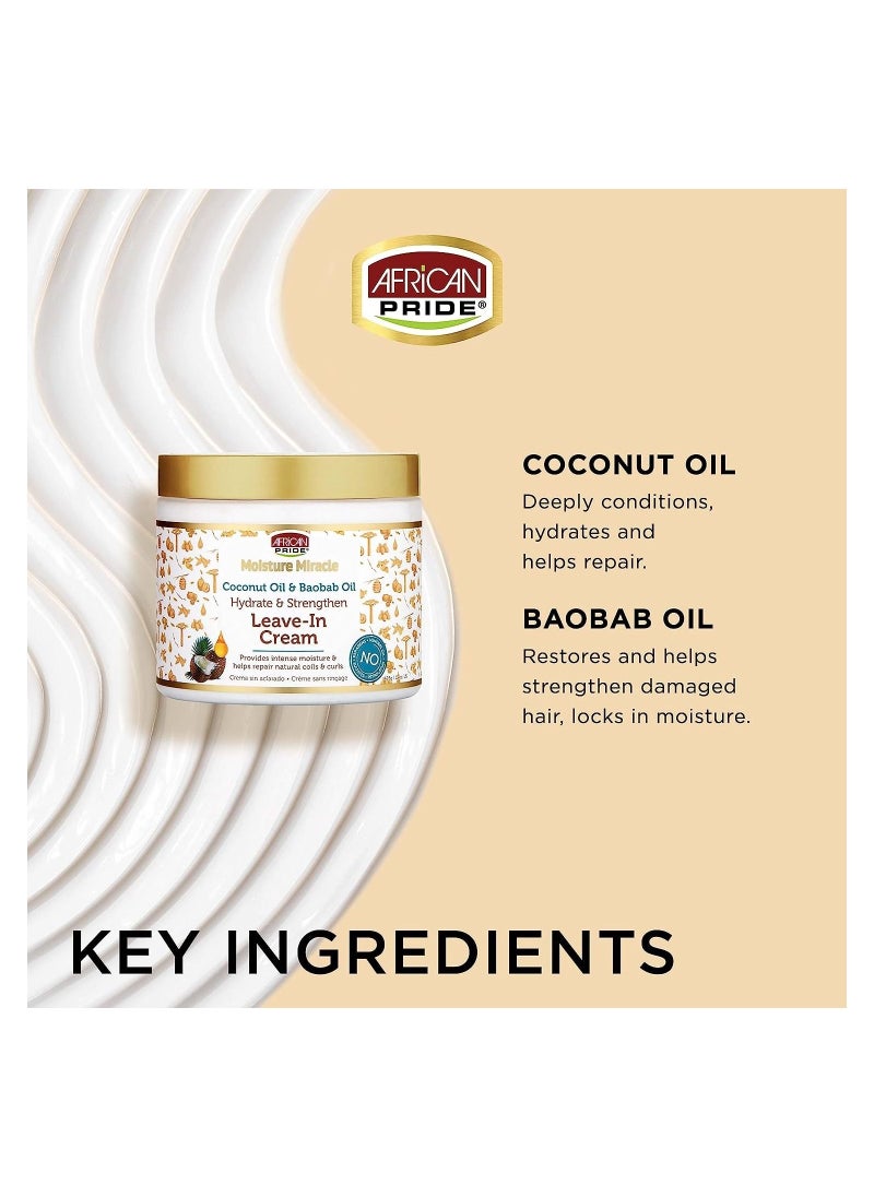 African Pride Moisturizing & Strengthening Leave-in Conditioner Cream 15 oz  - Image 2
