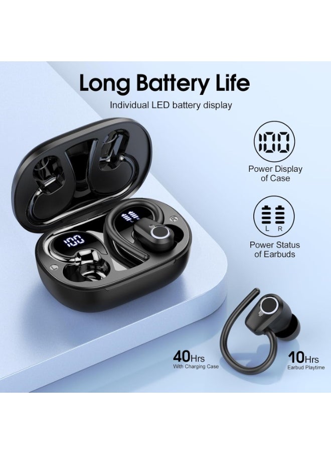 Generic Wireless Earbuds, Bluetooth 5.3 Headphones Sport, In Ear buds Wireless Earbuds Bluetooth 50H Playtime LED Display, Deep Bass Stereo Noise Cancelling Headphones, IP7 Waterproof Earphones  - Image 3