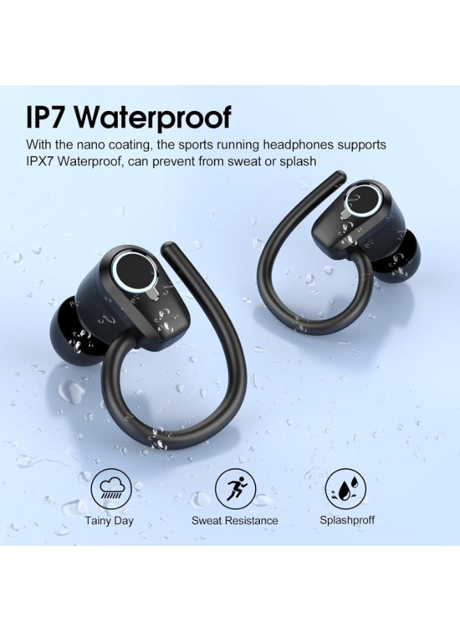 Generic Wireless Earbuds, Bluetooth 5.3 Headphones Sport, In Ear buds Wireless Earbuds Bluetooth 50H Playtime LED Display, Deep Bass Stereo Noise Cancelling Headphones, IP7 Waterproof Earphones  - Image 4