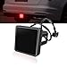 Eratus Trailer Hitch Tail Light 2 Receiver Square Smoked Lens 15 LED Super Bright Waterproof Brake Light 12V 35W Nonpolarity Plug and Play Warning Light for Most Cars Trailers Trucks Black - Image 2