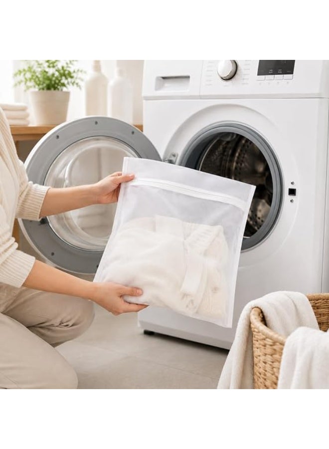 40x50cm Reusable Mesh Laundry Bag with Zipper, Fine Mesh Laundry Bag, Protective Mesh for Delicate Clothes such as Underwear, Sweaters, Shirts, Socks and Baby Clothes - Image 1