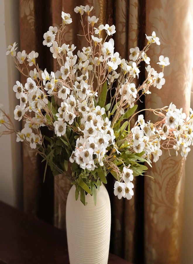 TACOLO 6 Pcs Wildflowers Artificial Flowers Bulk, 22.4 Inch Vintage Faux Plum Blossom Branches Silk Flowers for DIY Bouquet, Floral Arrangement, Home Wedding, Table Decorations (Champagne) - Image 5