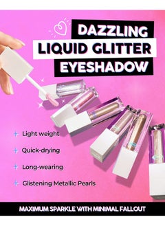 AMTS Webtoon True Beauty Makeup Liquid Glitter Eyeshadow Vegan Korean Eye Glitter Shimmer Eyeshadow Highlighter Kbeauty Kdrama05 Hotbeam  - Image 5