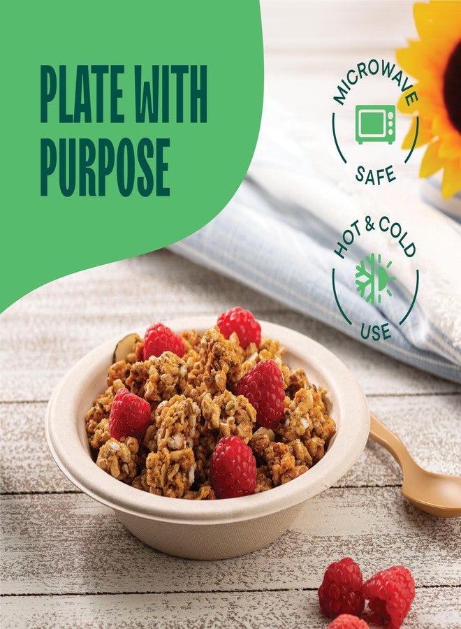 Stack Man 100% Compostable Paper Bowls 12 oz. [1000 Count] Heavy-Duty Soup Bowls - Natural Brown Color Unbleached Bagasse Bowls - Eco-Friendly Disposable Biodegradable Sugarcane - [Bulk Case 8/125 Pack] - Image 2