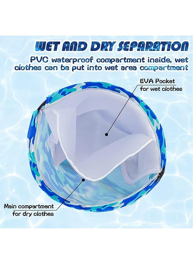 JCB CHIC Kids Swimming Backpack, Waterproof Drawstring Bag Dry and Wet Separated, Cartoon Pattern Swim Gear Bag for Boys Girls  - Image 4