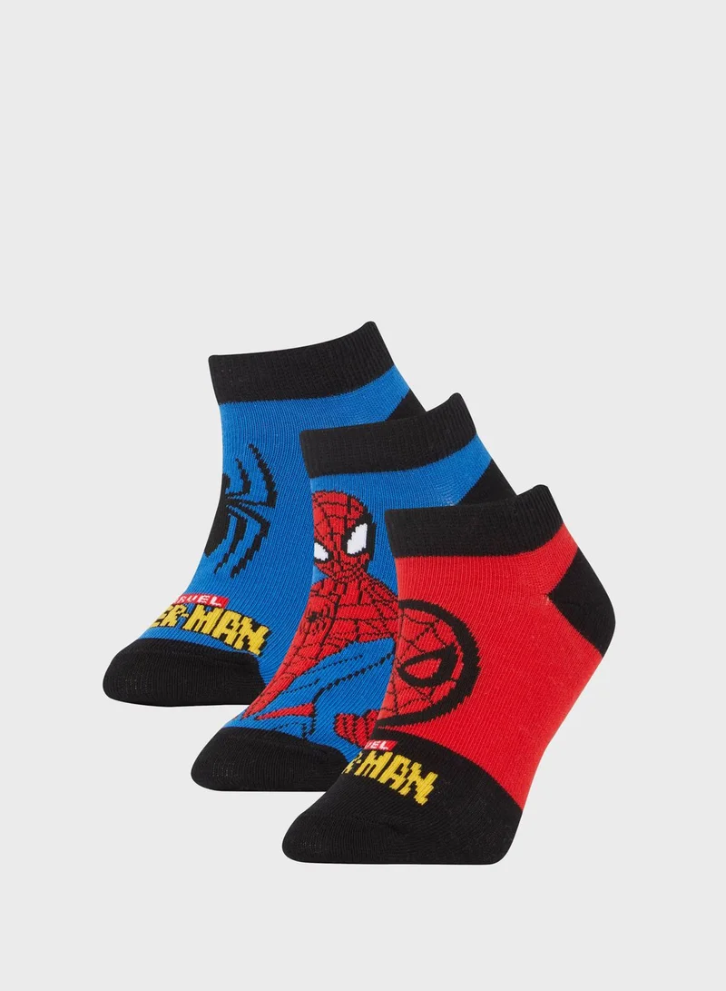 DeFacto Boy 3-Pack Licensed Spiderman Low Cut Cotton Low Cut Socks