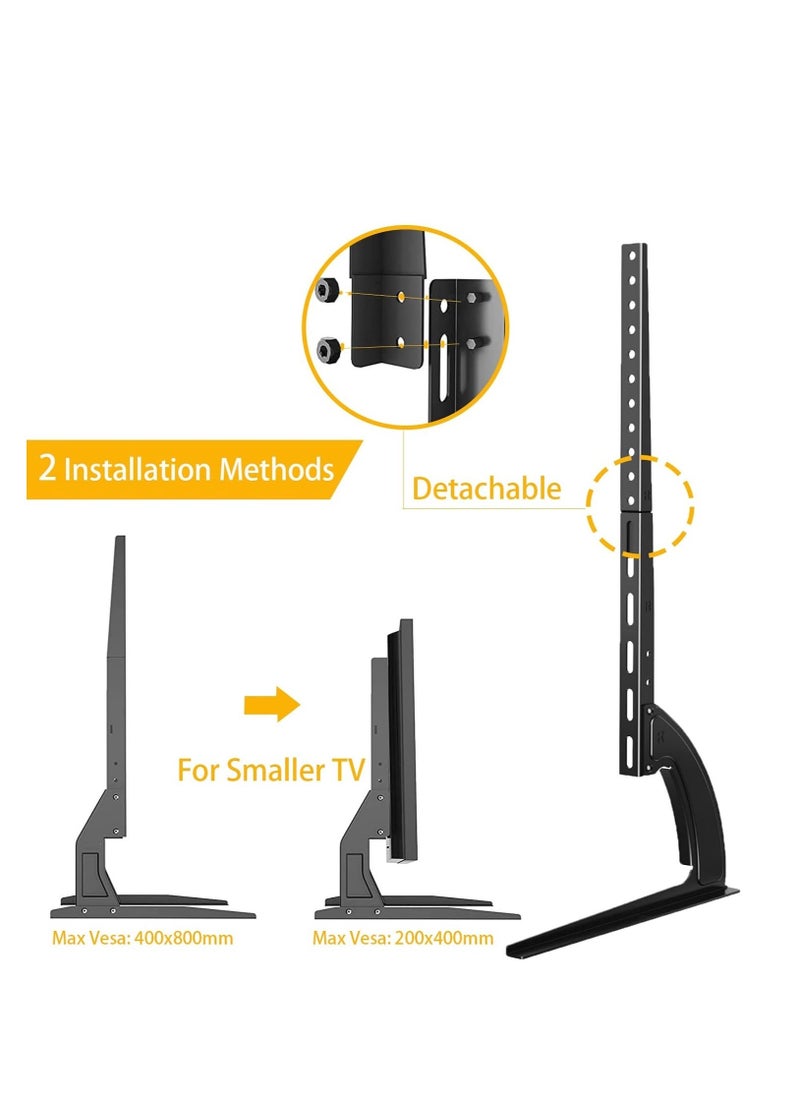 ELTRAZONE 5Rcom TV Stand Mount, Universal TV Stand Tabletop for 22 to 65 inch Plasma LCD LED Flat Screen TVs, TV Legs, Holds up to 88lbs, Max VESA 800 x 500mm, Height Adjustable TV Base, TV Stand  - Image 5