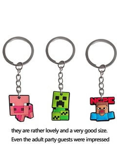 Generic 10-Pack of Minecraft Keychains Birthday Gift Light WeightKey Tags Portable Key Rings For Bag Backpack Boys Girls Kids  - Image 3