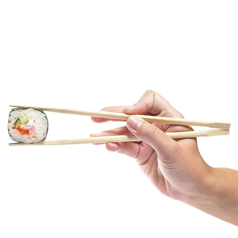 EcoZen Disposable Wooden Chopsticks with Paper Packing 9 inch 23 CM Pack of 100 EcoFriendly Bamboo Chopsticks for Sushi Ramen Noodles Perfect for Restaurants Takeout Home Use - Image 1