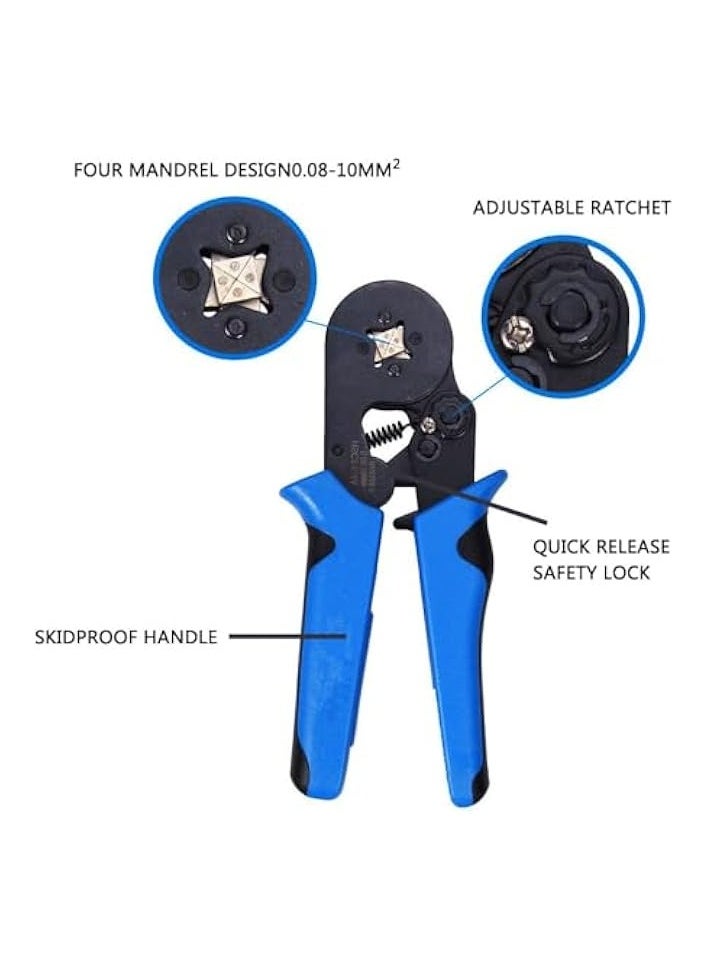 PROMASS Ferrule Crimping Tool Kit, Ferrule Crimper Plier with 1200pcs Wire Ferrules Kit Wire Ends Terminals, 0.08-10mm²  - Image 3
