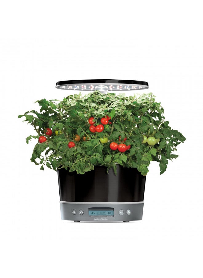 AeroGarden Harvest Elite 360 Indoor Garden Hydroponic System with LED Grow Light and Herb Kit, Holds up to 6 Pods, Platinum