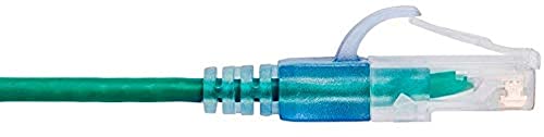 Monoprice Cat6A 1ft Green 10-Pk Patch Cable UTP 30AWG 10G Pure Bare Copper Snagless RJ45 SlimRun Series Ethernet Cable - Image 4