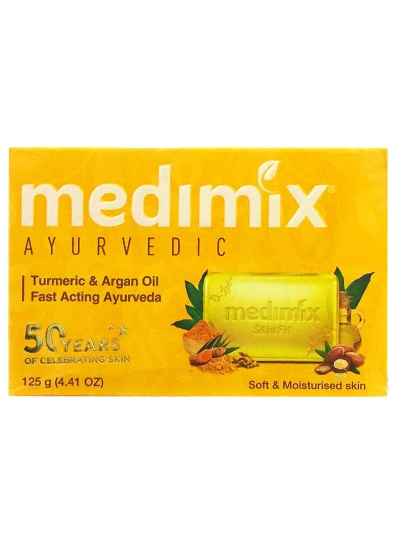 Medimix Turmeric & Argan Oil Bath Soap 125 Gm  - Image 1