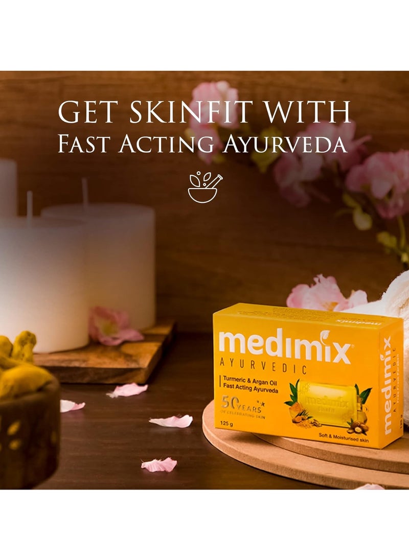 Medimix Turmeric & Argan Oil Bath Soap 125 Gm  - Image 3