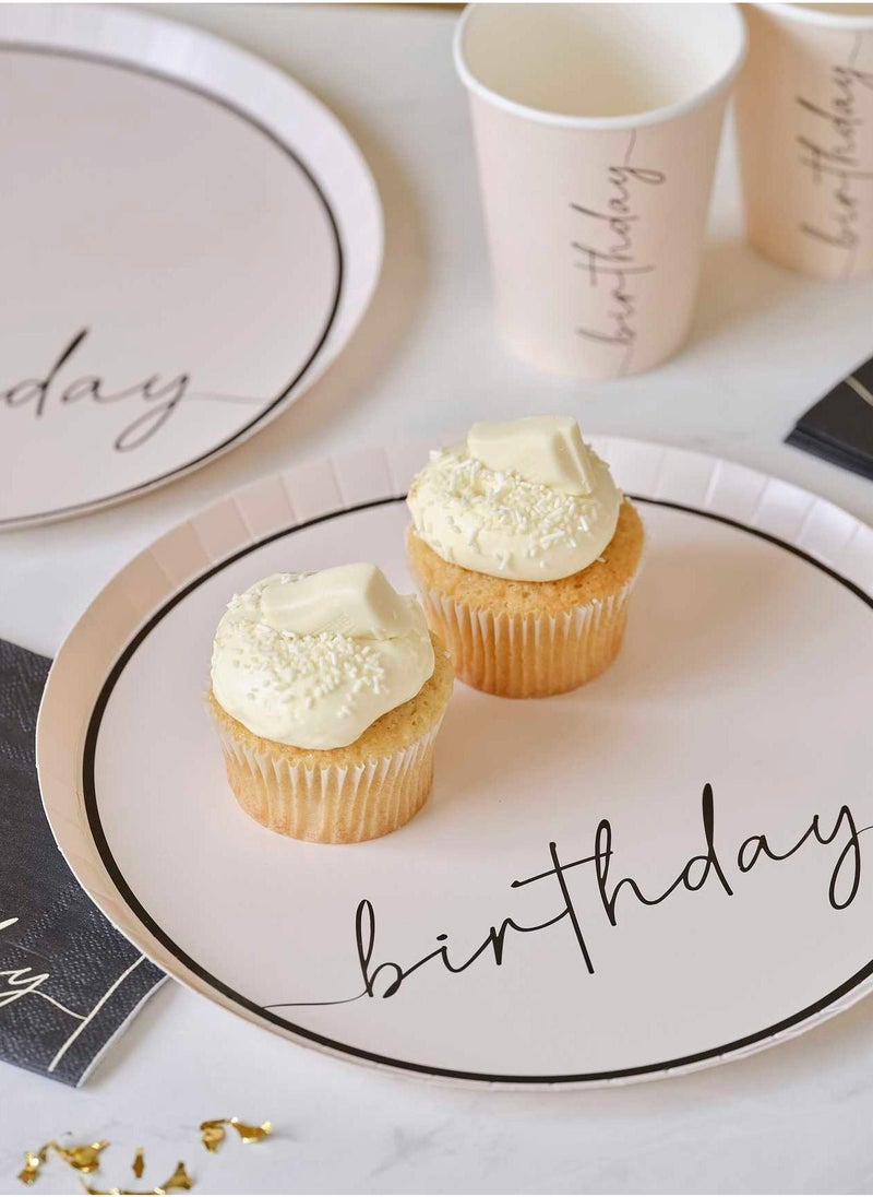 Ginger Ray Birthday Plate - Nude and Black - Image 1