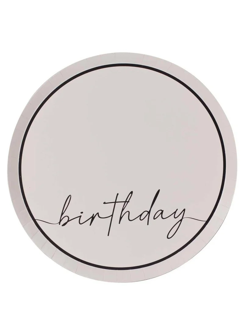 Ginger Ray Birthday Plate - Nude and Black