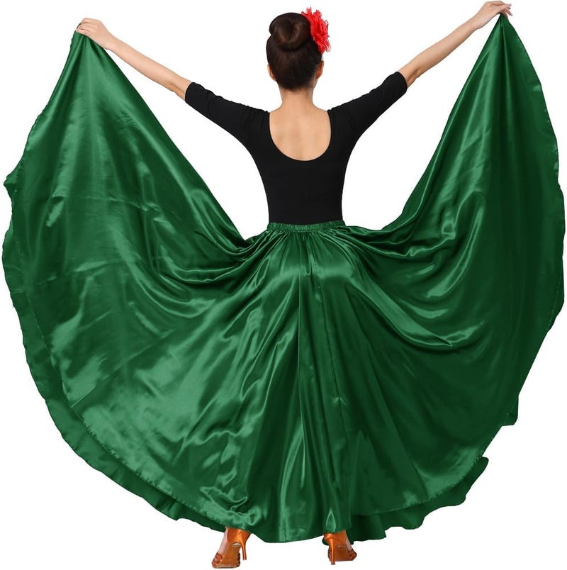 Sancan Womens Full Ankle Length Retro Long Maxi Tea Skirt for Dance Halloween Costume Party Cosplay Renaissance Festival Faire - Image 2