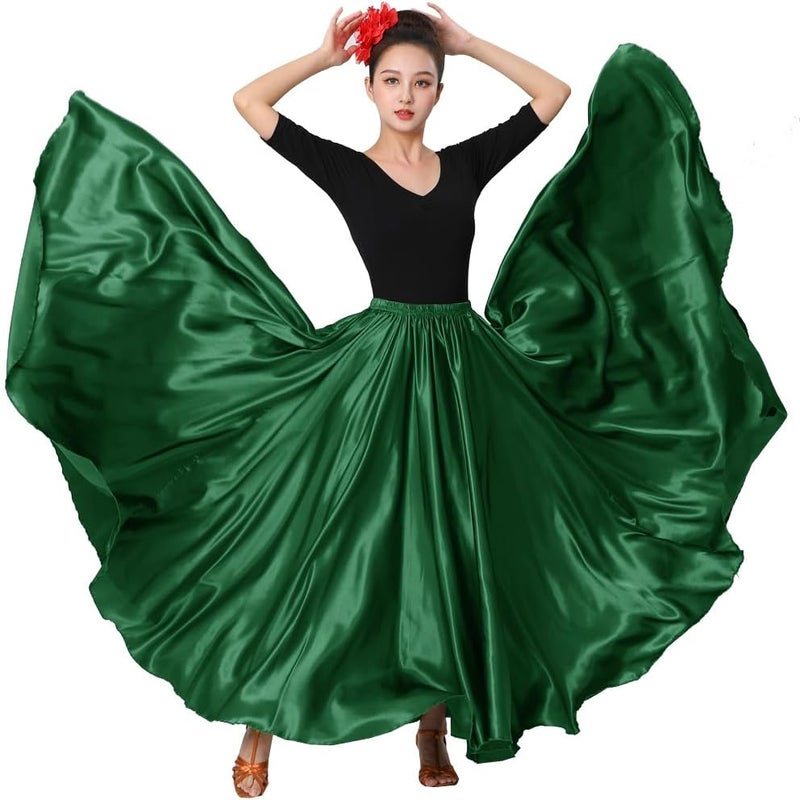 Sancan Womens Full Ankle Length Retro Long Maxi Tea Skirt for Dance Halloween Costume Party Cosplay Renaissance Festival Faire - Image 1