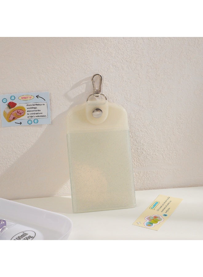 NIBEMINENT 1 - Piece Stars All Over The Sky PVC Kpop Photo Card Holder Pendant Key Chain ID Badge Holder ID Card Holder Photo Card Protector for School ID Office ID Access Card for Women Girls - Image 1