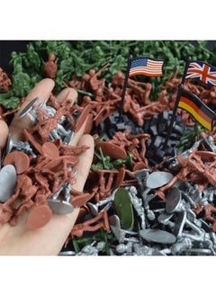 RAINBOW TOYFROG Army Men Action Figure Set - 300 Pcs Toy Soldiers Military Playset - Classic Army Men Action Figures For Kids - Durable Army Toys For Imaginative Play Ww2 Action Figures  - Image 2