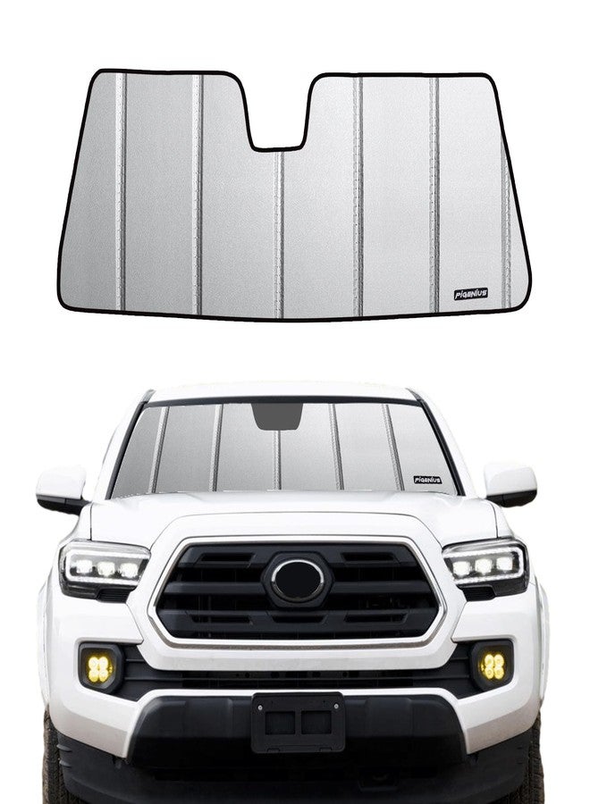 Pigenius واقي شمسي للزجاج الأمامي للسيارة من بيجينيوس، مناسب لسيارات تويوتا تاكوما موديلات 2018-2022 - قابل للطي - Image 1