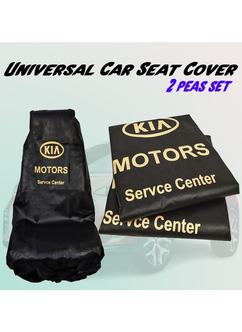 KIA KIA Motors Service Centre Car Seat Cover, Universal Car Seat Dust Dirt Protection Cover, Extra Protection For Your Seat 2 pcs Set  - Image 1