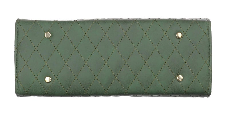 Keywest Women's Diamond Satchel Tote Handbag for Women | Ladies purse | Stylish Shoulder Bag | Gift For Woman | Green - Image 5