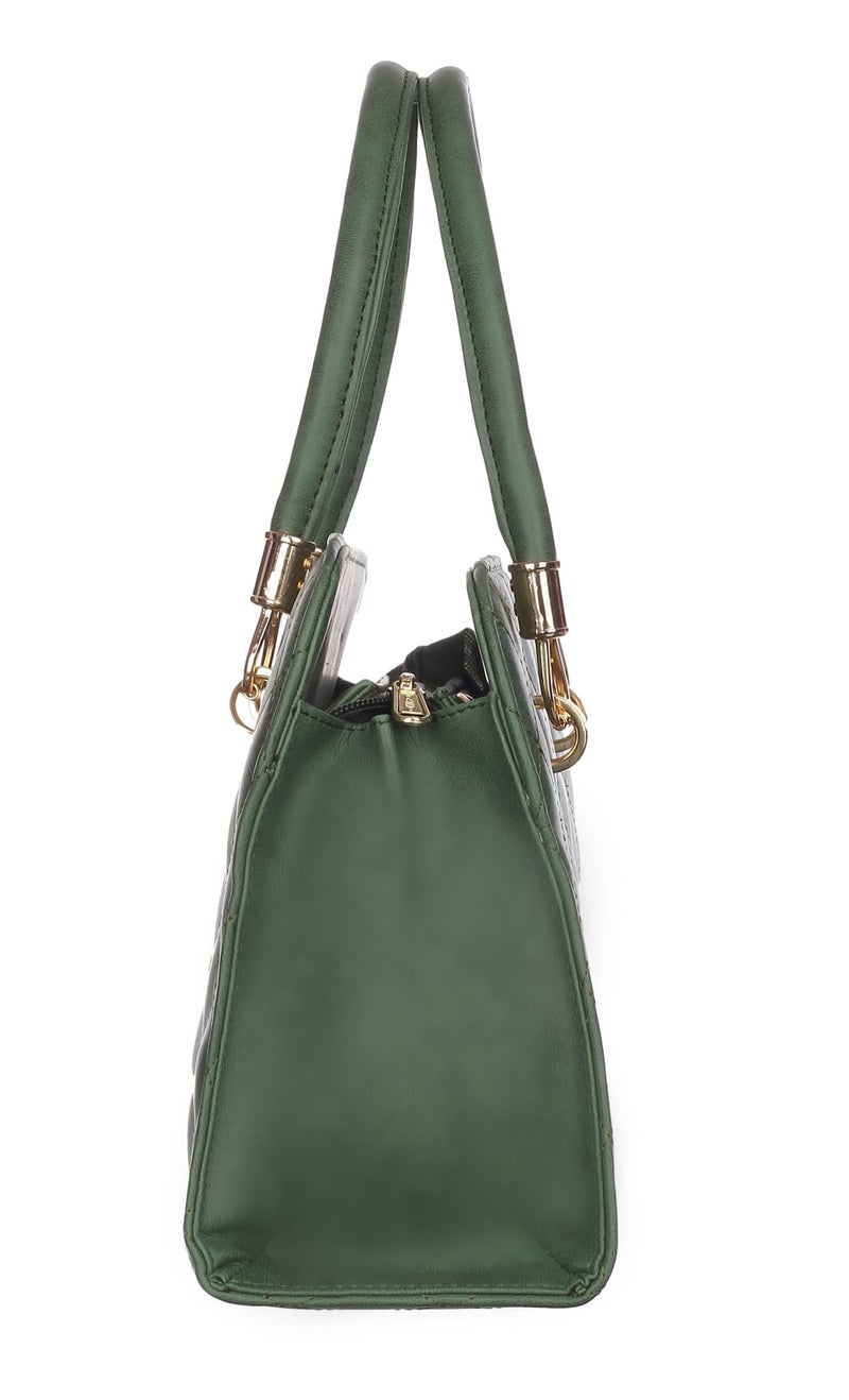 Keywest Women's Diamond Satchel Tote Handbag for Women | Ladies purse | Stylish Shoulder Bag | Gift For Woman | Green - Image 3