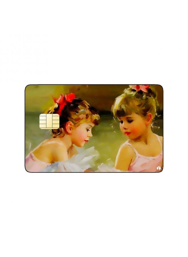 RKN PRINTED BANK CARD STICKER Cute Girls Vintage Art - Image 1