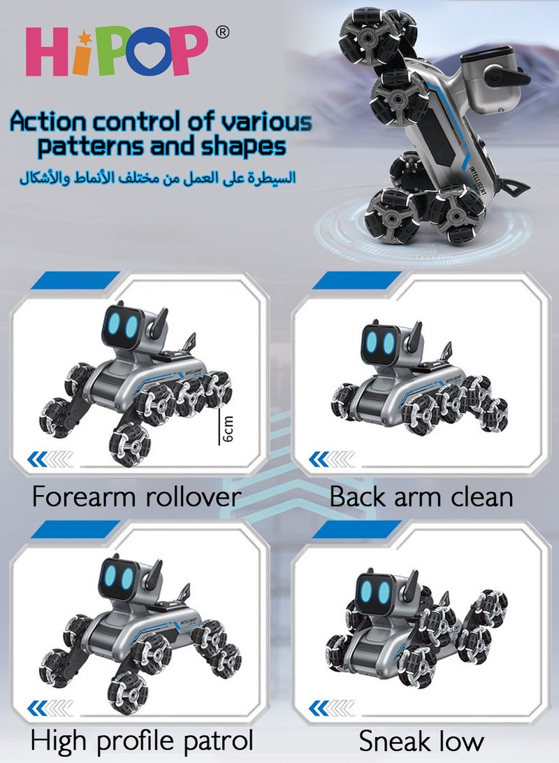 HIPOP Remote Control Car Robot Dog Toys for Kids,Various Shapes and Interactive Colorful Expressions,Electric Remote Control Toy Car as Children Gift - Image 2