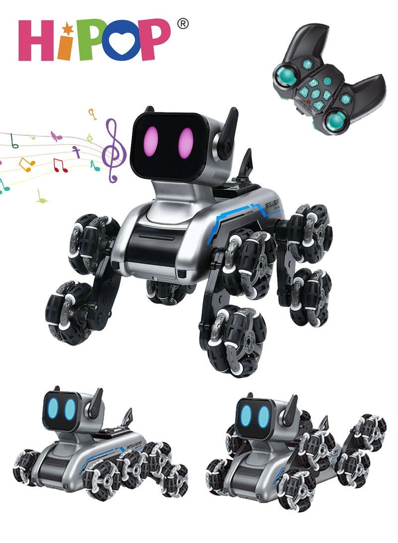 HIPOP Remote Control Car Robot Dog Toys for Kids,Various Shapes and Interactive Colorful Expressions,Electric Remote Control Toy Car as Children Gift - Image 1